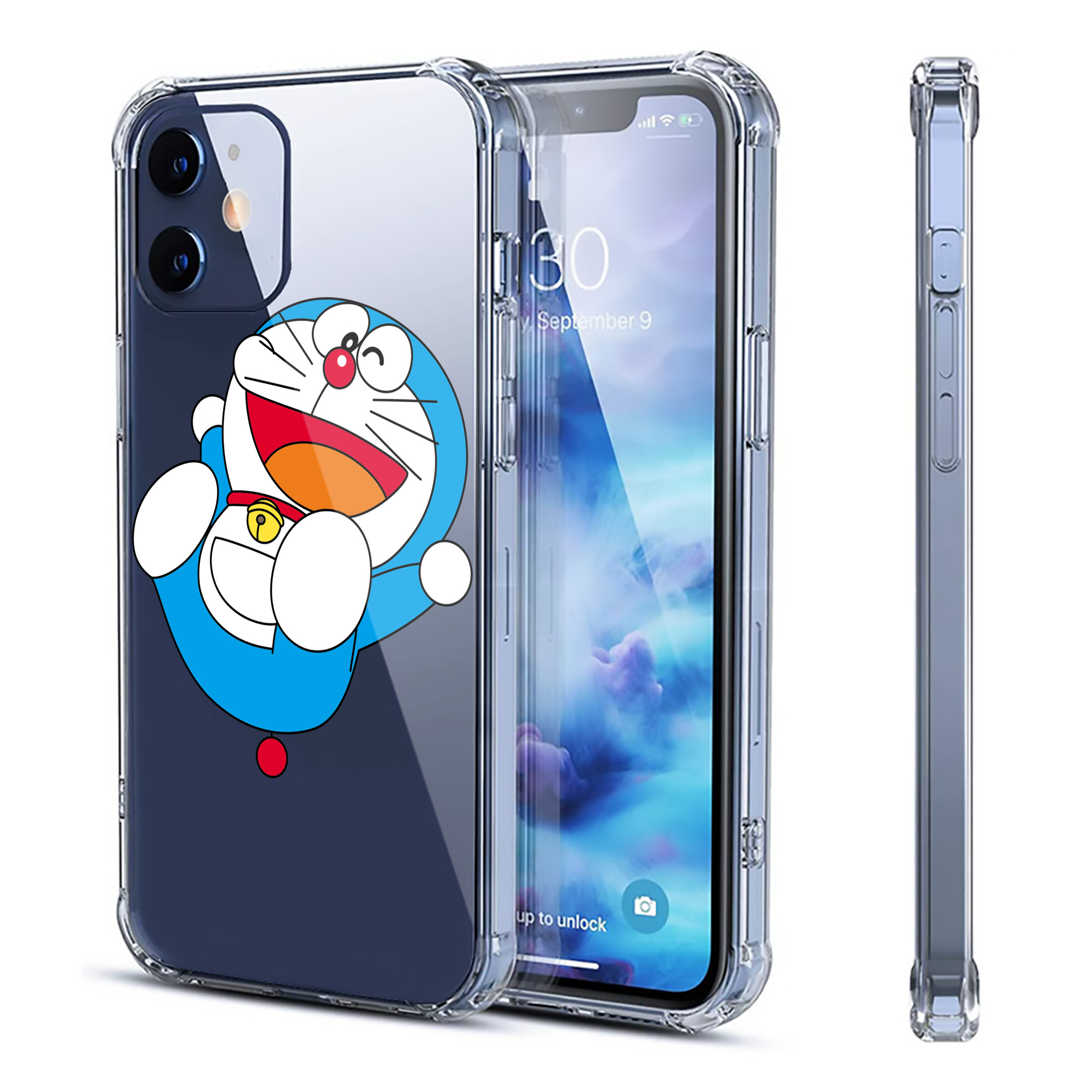 （画像用） ドラえもん Doraemon 【iPhone 12シリーズ対応】透明スマホケース（クリアソフトケース）